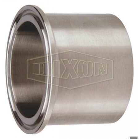 Dixon Heavy Duty Clamp Ferrule, 3/4 in Nominal, Tank Weld End Style, 316L SS, Domestic 14MPW-R75